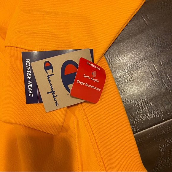 Champion reverse weave orange sweatshirt hoodie - Picture 2 of 3